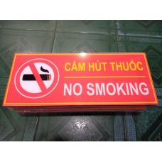 Bảng báo pccc cấm hút thuốc bằng nhựa mica